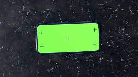 Digital Smartphone with blank green screen. Stock Footage 145147375