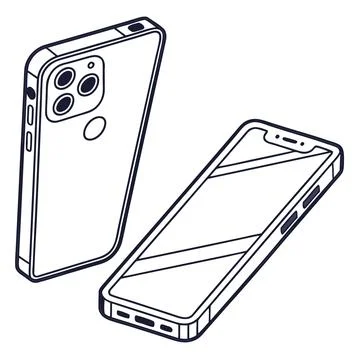 Digital Smartphone Vector Graphic Stock Illustration