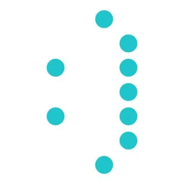 Digital smiling face display board round dot Stock-Illustration