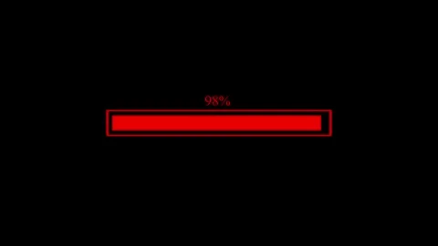 Digital smooth Red loading bar animation progressing, Loading bar 0% to 100.. Vídeo Stock 329480078