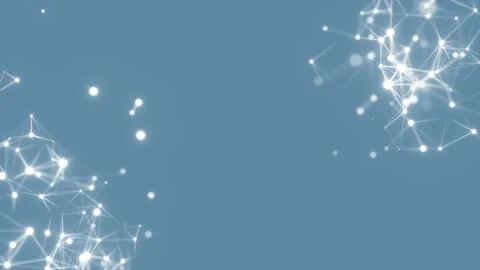 Digital snowflakes on a blue background in the corners of the screen.Network of Stock-Footage 99038307