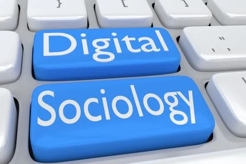 Digital Sociology concept Stock Illustration
