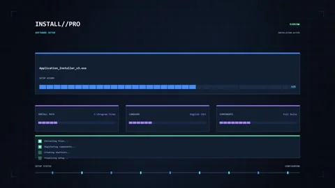Digital Software Installation Process on a Modern Graphical User Interface .. Видео 347361723