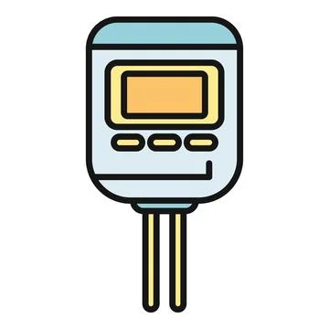 Digital soil moisture ph meter tester icon 库存插图