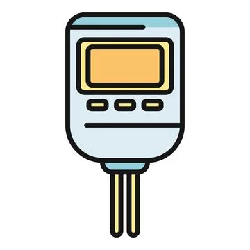 Digital soil ph meter measuring acidity level icon Stock Illustration
