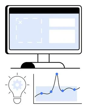 Digital Solution Design with Innovative Insights and Data Analysis for Effi.. 스톡 일러스트