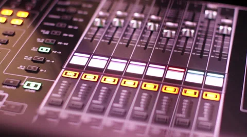 Digital sound desk pan Stock Footage 27780137