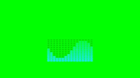 Digital sound frequency spectrum equalizer displayed on a green screen back.. Stock Footage 341820945