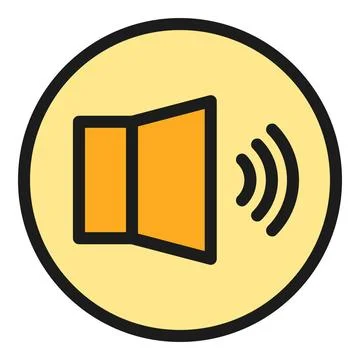 Digital sound icon vector flat Illustrazione stock