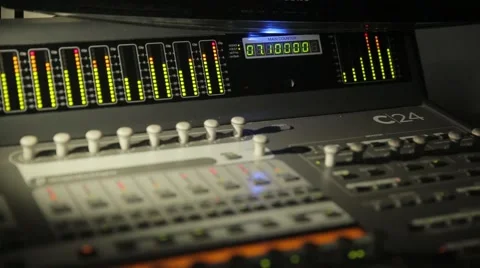 Digital Sound Mixer In The Studio Video stock 52270133