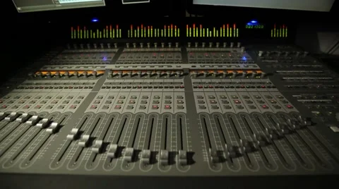 Digital Sound Mixer In The Studio Stock Footage 52272707
