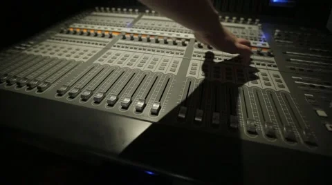 Digital Sound Mixer In The Studio Video stock 52273055