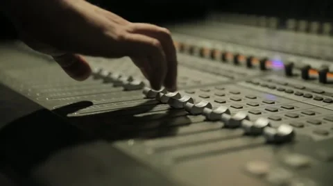Digital Sound Mixer In The Studio Video stock 52273367