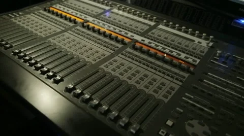 Digital Sound Mixer In The Studio Stock Footage 52274202