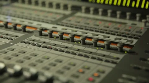 Digital Sound Mixer In The Studio Stock Footage 52302312
