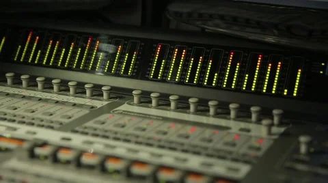 Digital Sound Mixer In The Studio Video stock 52302492
