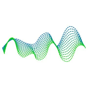 Digital sound wave analyzing audio frequency data Stock Illustration