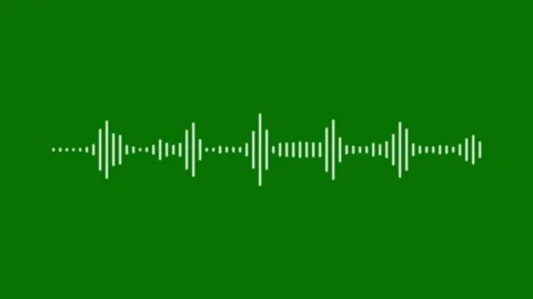 Digital Sound Wave Animation White Lines Transparent Background 4K 库存影片 332924010