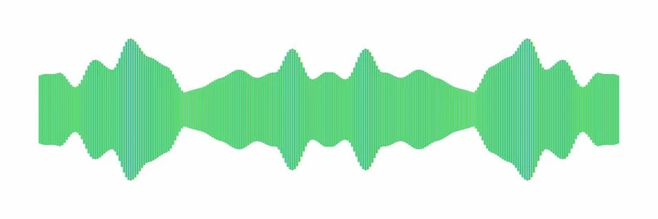 Digital sound wave audio frequency equalizer. Green soundwave track. Music .. イラスト素材