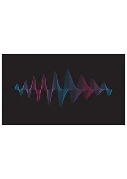 Digital Sound Wave Audio Spectrum Graphic Stock Illustration