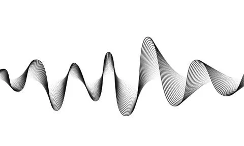 Digital sound wave vector banner background. Audio music soundwave. Voice Stock Illustration