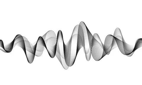 Digital sound wave vector banner background. Audio music soundwave. Voice Illustrazione stock