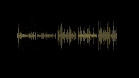 Digital Sound Waveform on Black Background Capturing Audio Patterns and Fre.. Stock Footage 341778717
