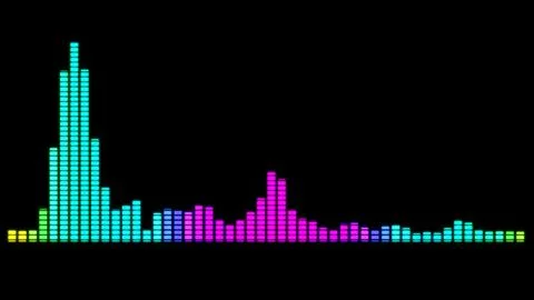 Digital sound waves on black background Stock-Illustration