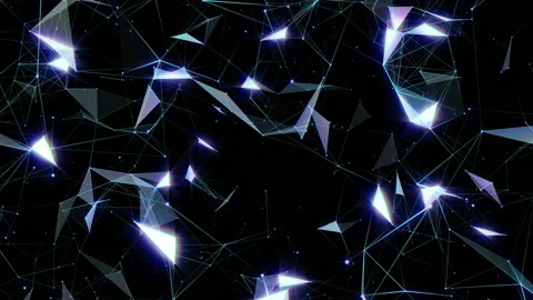 Digital space abstract. Flying trought data . Geometry surfaces, lines and Stock Footage 103960368