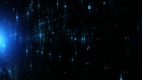 Digital space with computer data motion Stock Footage 232295012