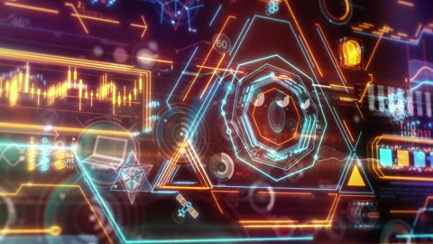 Digital space consisting of an array of data. 스톡 동영상 255162172