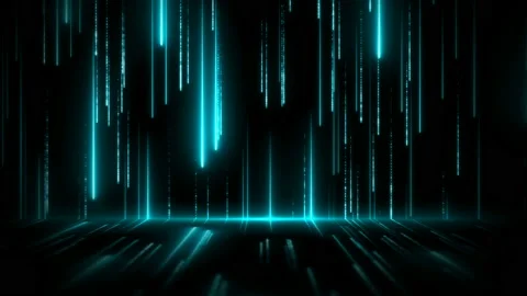 Digital space. Cyber interior with wall and floor. Видео 132128560