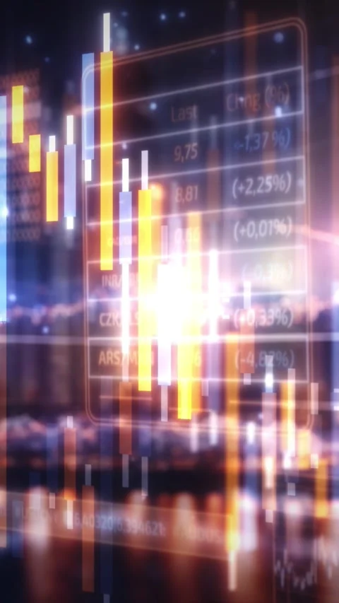 The digital space is filled with an abstract flow of stock exchange data. Stock Footage 274153316