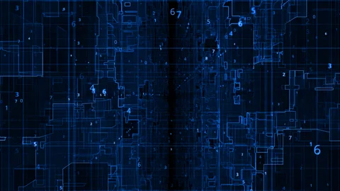 Digital space flow Stock Footage 243353193