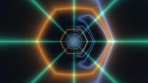 Digital Spacetime Tunnel Background Seamless Loop Stock Footage 342682562