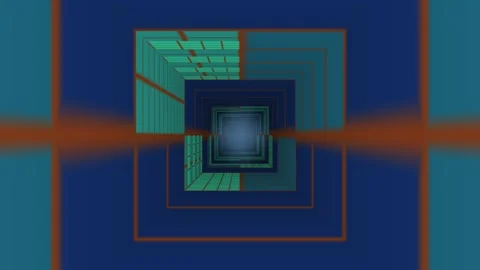 Digital Spacetime Tunnel Background Seamless Loop Stock Footage 342793105