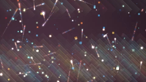 Digital Sparkling Confetti Background, Geometric Overlay Motion Light Stock Footage 331232080