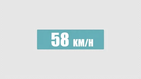 Digital speed indicator animation showing kilometers per hour Stock Footage 335895176