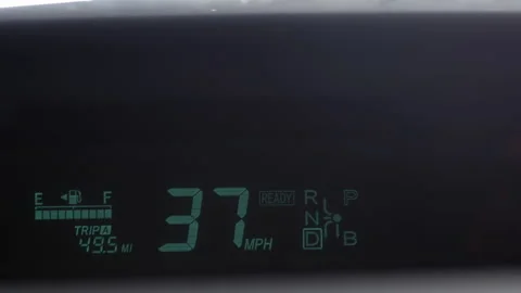 Digital speedometer rising from 36 to 41... | Stock Video | Pond5