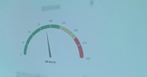 Digital speedometer from a vehicle Stock Footage 321757507