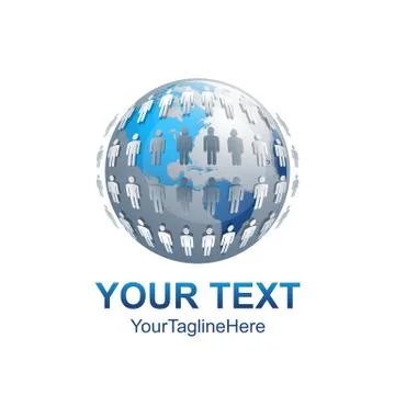 Digital sphere abstract Logo design vector template. Creative business Logoty Stock Illustration