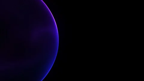 Digital sphere with abstract particles in purple color, a technological bac.. Video stock 330118821