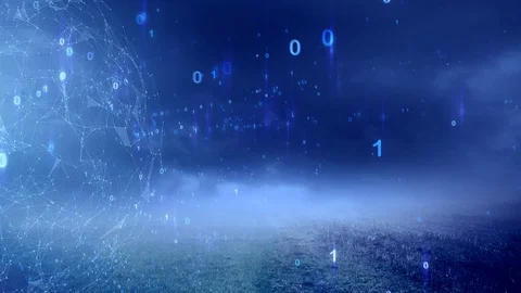 Digital sphere with binary numbers animation Stock Footage 122014019