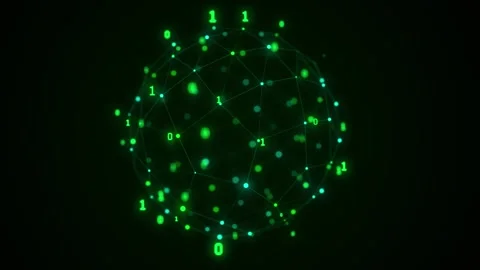 The digital sphere in cyberspace Stock Footage 285483210