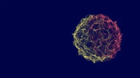 Digital sphere with glowing particles Illustrazione stock