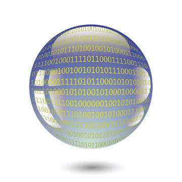 Digital sphere 库存插图