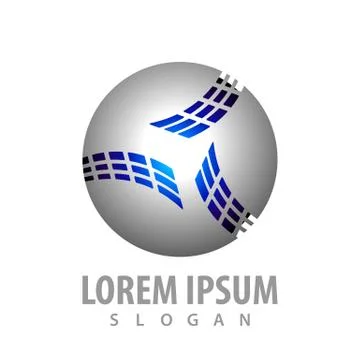 Digital sphere logo concept design. Symbol graphic template element vector Stock Illustration
