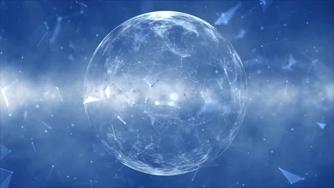 Digital sphere looping technology background Stock Footage 337570439