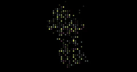 Digital Spheres Emerge Forming Hypnotic Guyana Map Animation Stock Footage 317047873