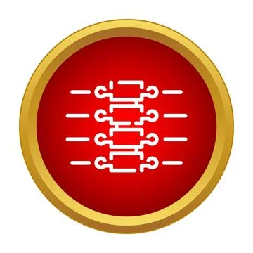 Digital spine icon representing orthopedic and medical concepts Stock Illustration